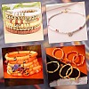 9 Strands 9 Colors Flat Round Handmade Polymer Clay Beads CLAY-WR0001-01-7