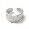 Non-Tarnish 201 Stainless Steel Finger Rings RJEW-H223-01P-08-3