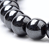 Non-magnetic Synthetic Hematite Beads Strands G-S259-44-4mm-3