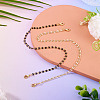 2Pcs 2 Colors Brass Enamel Curb Chain Bracelet Making AJEW-TAC00046-4