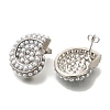 Rack Plating Shell Shape Brass Stud Earrings EJEW-H016-06P-2