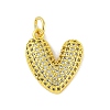 Brass Micro Pave Cubic Zirconia Pendants KK-B114-03G-1