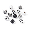 180Pcs 6 Style Natural Wood Beads WOOD-BT0001-09-2