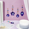 5Pcs 5 Style Evil Eye Lampwork Pandant Decorations HJEW-UN0001-20-4