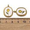 304 Stainless Steel Enamel Pendants STAS-P406-23G-3