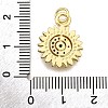 Rack Plating Brass Micro Pave Cubic Zirconia Pendants KK-K401-51G-02-3