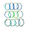 12Pcs Adjustable Synthetic Turquoise Tortoise Anklets AJEW-AN00615-4