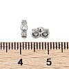 Brass Micro Pave Clear Cubic Zirconia Spacer Bars KK-P302-21A-P-3