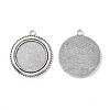 Vintage Tibetan Style Alloy Pendant Cabochon Bezel Settings X-TIBEP-O006-19AS-2