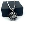 Vintage Sunflower Pendant 304 Stainless Steel Necklaces for Women Men PF9276-2