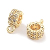 Brass with Cubic Zirconia Pendants KK-P271-07G-2