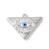 Rack Plating Brass Micro Pave Cubic Zirconia Enamel Pendants KK-P290-56B-P-1