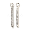 Rack Plating Brass Micro Pave Clear Cubic Zirconia Pendants KK-Q804-23P-1