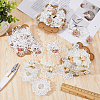 3 Yards 3 Styles Polyester Handmade Flower Lace Ribbons OCOR-DC0001-01-4