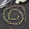 Brass Paperclip Chain Necklaces for Women NJEW-B157-20G-1