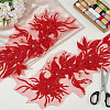 2Pcs Chemical Fiber Iron Acrylic Embroidery Lace Collar DIY-ME0001-89B-4