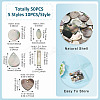 50Pcs 5 Styles Natural Black Lip Shell & Freshwater Pendants SHEL-TA0001-22-5