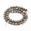 Natural Pyrite Beads Strands X-G-G839-01-8mm-3