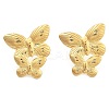 Ion Plating(IP) 304 Stainless Steel Butterfly Stud Earrings EJEW-G414-02G-02-1