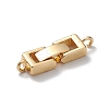 Rack Plating Brass Fold Over Clasps with Loops LS-KK-L184-89G-4