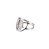 Non-Tarnish Stainless Steel Heart with Hamsa Hand Finger Ring CHAK-PW0001-001D-02-1