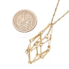 3Pcs 3 Styles 304 Stainless Steel Cuboid Link Chain Macrame Pouch Empty Stone Holder Necklace Making NJEW-JN05198-3