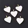 Brass Enamel Pendants KK-P204-14G-E-2