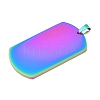 Ion Plating(IP) 304 Stainless Steel Pendants STAS-I311-03B-RC-2
