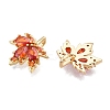 Brass Micro Pave Cubic Zirconia Pendants KK-E068-VC399-2