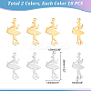 20Pcs 2 Colors 201 Stainless Steel Connector Charms STAS-DC0008-18-4