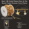 DIY Brass Micro Pave Clear Cubic Zirconia Curb Chains Necklaces/Bracelets Making Kits DIY-BBC0002-63G-2