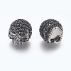Brass Micro Pave Cubic Zirconia Beads LS-ZIRC-S053-YS040B-3-2
