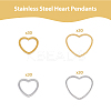 24Pcs 4 Style 201 Stainless Steel Linking Rings STAS-HY0001-19-4