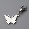 Butterfly Alloy Enamel Pendant Decoration LS-HJEW-WH0042-73F-2