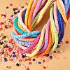 20 Strands 20 Colors Flat Round Handmade Polymer Clay Beads CLAY-SZ0001-72-5