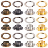200 Sets 4 Colors Iron Grommet Eyelet Findings SCRA-GF0001-10A-01-1