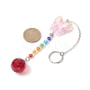 Glass Teardrop Pendant Decorations HJEW-JM01581-03-2