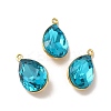 Rack Plating Brass Glass Pendants KK-A177-22G-2