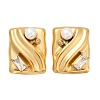 304 Stainless Steel Cubic Zirconia Stud Earrings EJEW-Z110-03G-02-4
