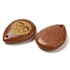 Synthetic Goldstone Drop Pendants G-C158-01F-2