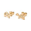 304 Stainless Steel Tortoise Stud Earrings for Women LS-EJEW-E163-01G-1