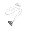 Alloy Moon Phase Moth Pendant Necklace LS-NJEW-G056-04AS-3