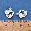 925 Sterling Silver Flower Charms STER-D302-08C-S-3