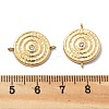 PVD Vacuum Plating 304 Stainless Steel Flat Round Vortex Connector Charms STAS-R130-23G-3