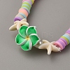 Polymer Clay Heishi Beads Stretch Bracelets for Women BJEW-WH0023-66-2