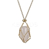 Crystal Cage Holder Necklace X-NJEW-JN04588-1