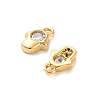 Brass Cubic Zirconia Charms KK-D300-02G-2