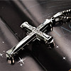 Cross Alloy Crystal Rhinestone Pendant Necklaces for Men FS-WG5CDA8-07-1
