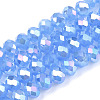 Electroplate Glass Beads Strands EGLA-A034-J4mm-B08-1