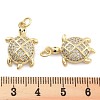 Brass Pave Clear Cubic Zirconia Pendants KK-U009-12N-G-2